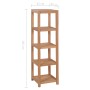 Estantería de baño 4 niveles madera teca maciza 42x42x165 cm