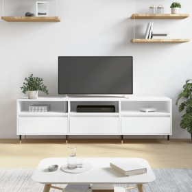 Mueble de TV madera contrachapada blanco 150x30x44,5 cm by , TV Furniture - Ref: Foro24-831260, Price: 87,94 €, Discount: %