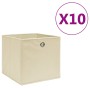 Cajas de almacenaje 10 uds tela no tejida crema 28x28x28 cm von , Aufbewahrungskörbe - Ref: Foro24-325217, Preis: 42,50 €, Ra...