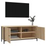 Mueble TV con puertas contrachapada roble Sonoma 102x35x45 cm von , TV-Möbel - Ref: Foro24-826291, Preis: 71,16 €, Rabatt: %