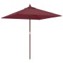 Sombrilla de jardín poste de madera rojo burdeos 198x198x231 cm von , Sonnenschirme - Ref: Foro24-363187, Preis: 48,38 €, Rab...