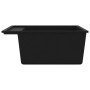 Fregadero de cocina con rebosadero granito negro de , Fregaderos - Ref: Foro24-147061, Precio: 151,46 €