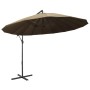 Sombrilla colgante con palo de aluminio taupe 3 m de , Sombrillas - Ref: Foro24-47223, Precio: 131,07 €, Descuento: %