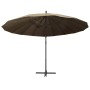Sombrilla colgante con palo de aluminio taupe 3 m de , Sombrillas - Ref: Foro24-47223, Precio: 131,07 €, Descuento: %