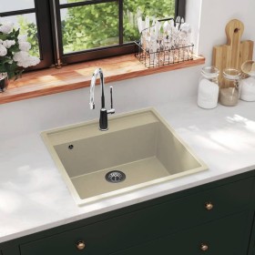 Fregadero de cocina con rebosadero granito beige von , Sinkt - Ref: Foro24-147063, Preis: 169,33 €, Rabatt: -5%%