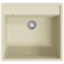 Fregadero de cocina con rebosadero granito beige de , Fregaderos - Ref: Foro24-147063, Precio: 162,90 €