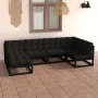 Gartenmöbel-Set 6-teilig und Kissen aus massivem Kiefernholz von vidaXL, Gartensets - Ref: Foro24-3076738, Preis: 650,19 €, R...