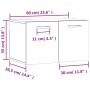 Armario de pared madera ingeniería roble ahumado 60x36,5x35 cm by , Lockers and storage cabinets - Ref: Foro24-830025, Price:...