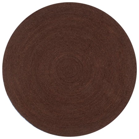 Alfombra de yute tejida a mano redonda marrón 90 cm by , Rugs - Ref: Foro24-133671, Price: 31,82 €, Discount: %