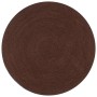 Alfombra de yute tejida a mano redonda marrón 90 cm by , Rugs - Ref: Foro24-133671, Price: 31,82 €, Discount: %