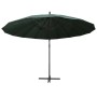 Sombrilla colgante con palo de aluminio verde 3 m de , Sombrillas - Ref: Foro24-47221, Precio: 152,21 €, Descuento: %