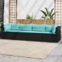 Juego de jardín con cojines 4 piezas ratán sintético negro von , Outdoor-Sofas - Ref: Foro24-319800, Preis: 283,75 €, Rabatt: %