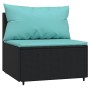 Juego de jardín con cojines 4 piezas ratán sintético negro von , Outdoor-Sofas - Ref: Foro24-319800, Preis: 283,75 €, Rabatt: %