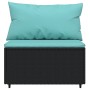 Juego de jardín con cojines 4 piezas ratán sintético negro von , Outdoor-Sofas - Ref: Foro24-319800, Preis: 283,75 €, Rabatt: %