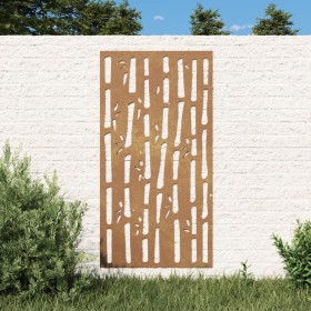 Adorno de pared de jardín acero corten diseño bambú 105x55 cm von , Poster, Drucke und visuelle Kunst - Ref: Foro24-824481, P...