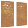Adorno pared jardín 2 uds acero corten diseño flores 105x55 cm von , Poster, Drucke und visuelle Kunst - Ref: Foro24-824495, ...