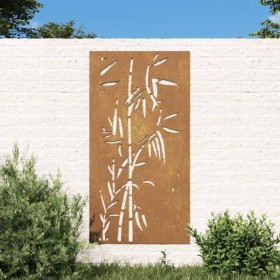 Adorno de pared de jardín acero corten diseño bambú 105x55 cm von , Poster, Drucke und visuelle Kunst - Ref: Foro24-824506, P...