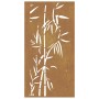 Adorno de pared de jardín acero corten diseño bambú 105x55 cm by , Posters, prints and visual art - Ref: Foro24-824506, Price...