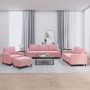 Juego de sofás con cojines 4 piezas terciopelo rosa by , Sofas - Ref: Foro24-3201489, Price: 749,79 €, Discount: %