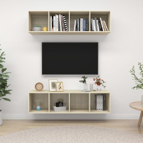 Muebles de salón de pared 2 uds madera ingeniería roble Sonoma von , TV-Möbel - Ref: Foro24-3079784, Preis: 118,64 €, Rabatt:...