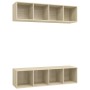 Muebles de salón de pared 2 uds madera ingeniería roble Sonoma von , TV-Möbel - Ref: Foro24-3079784, Preis: 118,64 €, Rabatt:...