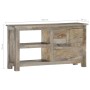 Mueble de TV de madera maciza de mango 100x30x55 cm | Foro24.es | Tu tienda online para hogar, jardín y más Foro24.es