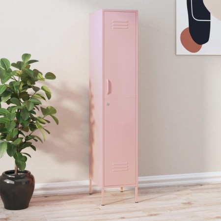 Armario taquilla de acero rosa 35x46x180 cm von , Schließfächer und Lagerschränke - Ref: Foro24-336256, Preis: 194,54 €, Raba...