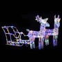 Reno y trineo adorno navideño 160 LEDs acrílico 130 cm by , Christmas lights - Ref: Foro24-328522, Price: 95,67 €, Discount: %