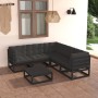Gartenmöbel-Set 6-teilig und Kissen aus massivem Kiefernholz von vidaXL, Gartensets - Ref: Foro24-3076783, Preis: 650,64 €, R...