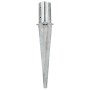 Picas de tierra 6 unidades acero galvanizado plateado 8x61 cm de , Puntas para anclaje en el suelo - Ref: Foro24-145430, Prec...