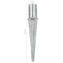 Picas de tierra 6 unidades acero galvanizado plateado 8x61 cm de , Puntas para anclaje en el suelo - Ref: Foro24-145430, Prec...