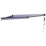 Toldo retráctil automático azul y blanco 3x2,5 m by , Awnings - Ref: Foro24-3154496, Price: 285,35 €, Discount: %