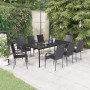 Juego de comedor para jardín 9 piezas negro by , Garden sets - Ref: Foro24-3099382, Price: 601,38 €, Discount: %