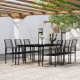 Juego de comedor de jardín 7 piezas negro by , Garden sets - Ref: Foro24-3099207, Price: 482,87 €, Discount: %