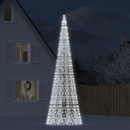 Árbol de Navidad en asta de bandera 1534 LED blanco frío 500 cm by , Christmas lights - Ref: Foro24-358117, Price: 94,66 €, D...