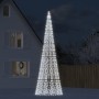 Árbol de Navidad en asta de bandera 1534 LED blanco frío 500 cm by , Christmas lights - Ref: Foro24-358117, Price: 94,66 €, D...
