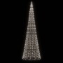 Árbol de Navidad en asta de bandera 1534 LED blanco frío 500 cm by , Christmas lights - Ref: Foro24-358117, Price: 94,66 €, D...