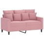 Juego de sofás con cojines 3 piezas terciopelo rosa von , Sofas - Ref: Foro24-3201733, Preis: 588,17 €, Rabatt: %