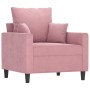 Juego de sofás con cojines 3 piezas terciopelo rosa by , Sofas - Ref: Foro24-3201683, Price: 709,24 €, Discount: %