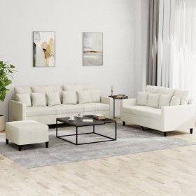Juego de sofás con cojines 3 piezas terciopelo crema von , Sofas - Ref: Foro24-3201738, Preis: 576,78 €, Rabatt: -5%%