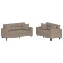 Juego de sofás con cojines 2 piezas tela microfibra gris taupe de , Sofás - Ref: Foro24-3202326, Precio: 538,58 €, Descuento: %