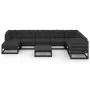Gartenmöbelset 9-teilig mit massiven Kiefernholzpolstern. von vidaXL, Gartensets - Ref: Foro24-3076773, Preis: 999,05 €, Raba...