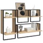 Estantes pared con barras 4 pzas madera ingeniería roble Sonoma von , Regale und Regale - Ref: Foro24-836309, Preis: 55,35 €,...