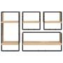 Estantes pared con barras 4 pzas madera ingeniería roble Sonoma von , Regale und Regale - Ref: Foro24-836309, Preis: 55,35 €,...