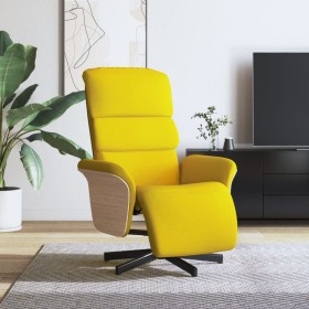 Sillón reclinable con reposapiés tela amarillo claro by , Armchairs - Ref: Foro24-356609, Price: 219,34 €, Discount: %