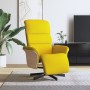 Sillón reclinable con reposapiés tela amarillo claro by , Armchairs - Ref: Foro24-356609, Price: 219,34 €, Discount: %