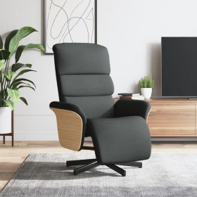 Sillón reclinable con reposapiés tela gris oscuro by , Armchairs - Ref: Foro24-356602, Price: 219,41 €, Discount: %