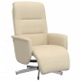 Sillón reclinable con reposapiés tela color crema by , Armchairs - Ref: Foro24-356567, Price: 183,32 €, Discount: %