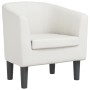 Sillón cuero sintético blanco by , Armchairs - Ref: Foro24-356488, Price: 176,67 €, Discount: %