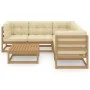 Juego de muebles de jardín 6 pzas y cojines madera maciza pino de vidaXL, Conjuntos de jardín - Ref: Foro24-3076782, Precio: ...